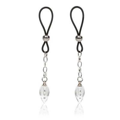 Nipple Play Non Piercing Nipple Jewelry Crystal Teardrop with Adjustable Slip Cinch - Romantic Blessings