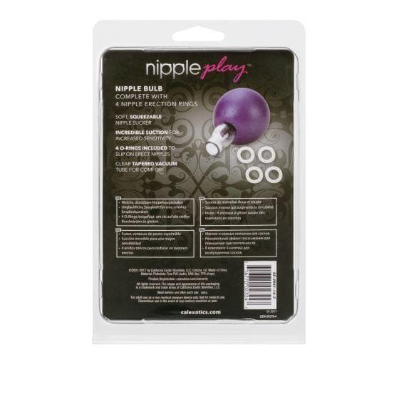 Nipple Play Squeezable Nipple Bulb with Vacuum Tube and 4 Transparent O-Rings - Romantic Blessings