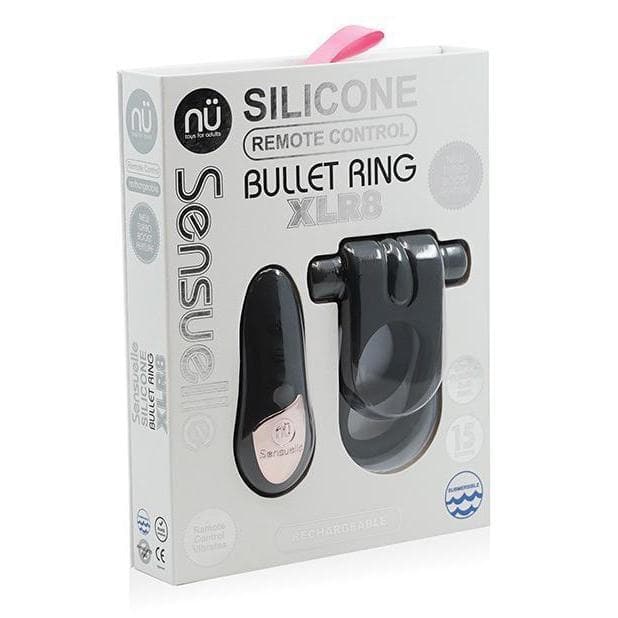 Nu Sensuelle Silicone 15 Function Remote Control Bullet Couples Penis Ring XLR8 with Turbo Boost - Romantic Blessings