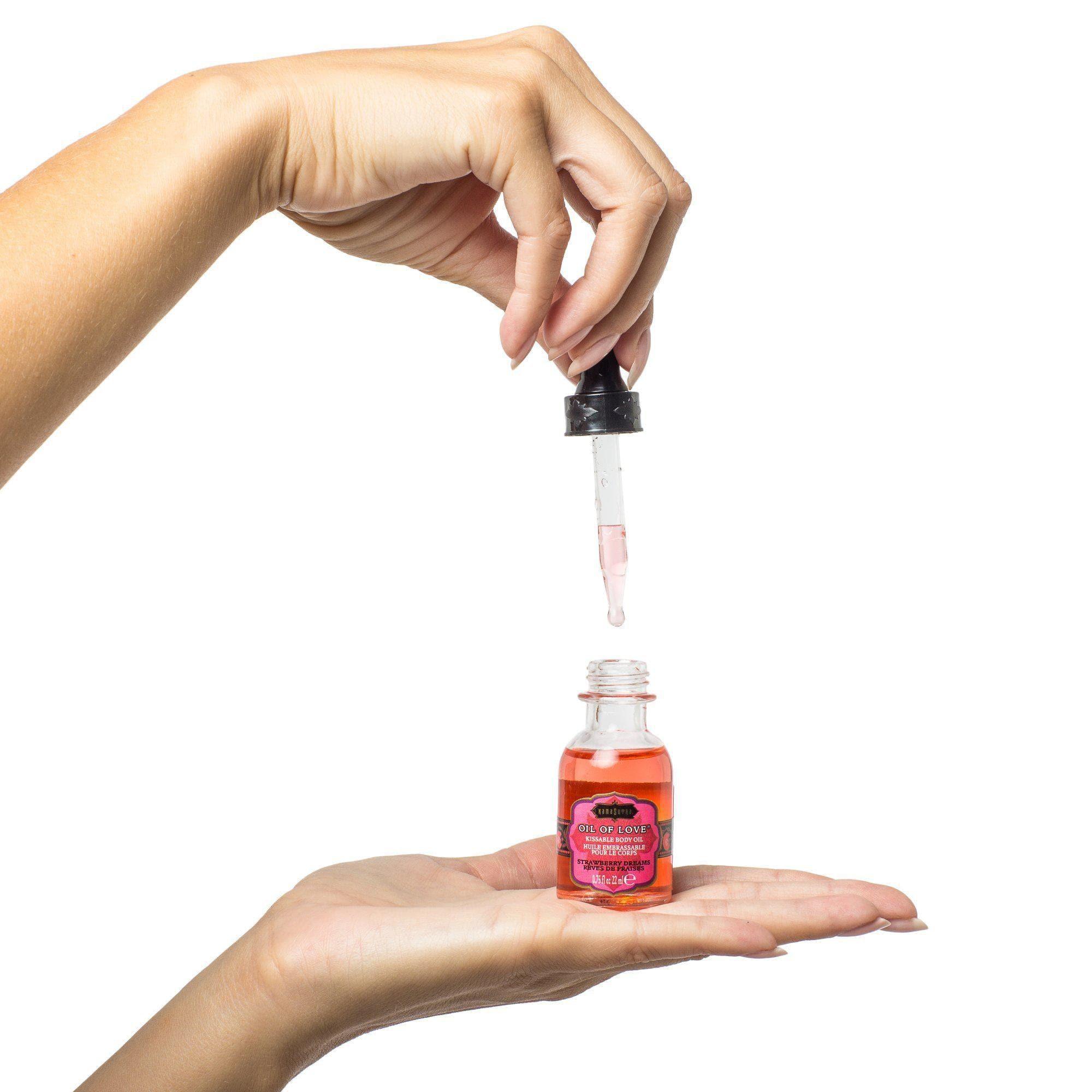 Oil Of Love .75 Oz Kissable Flavored Water-Based Couples Foreplay Warming Oil - Romantic Blessings