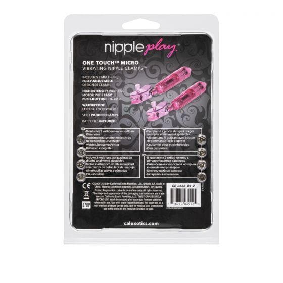 One Touch Micro Discreet Lightweight Wireless Vibrating Adjustable Nipple Clamps - Romantic Blessings