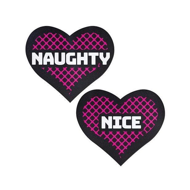 Pastease Naughty & Nice Hearts - Black/Pink One Size - Romantic Blessings