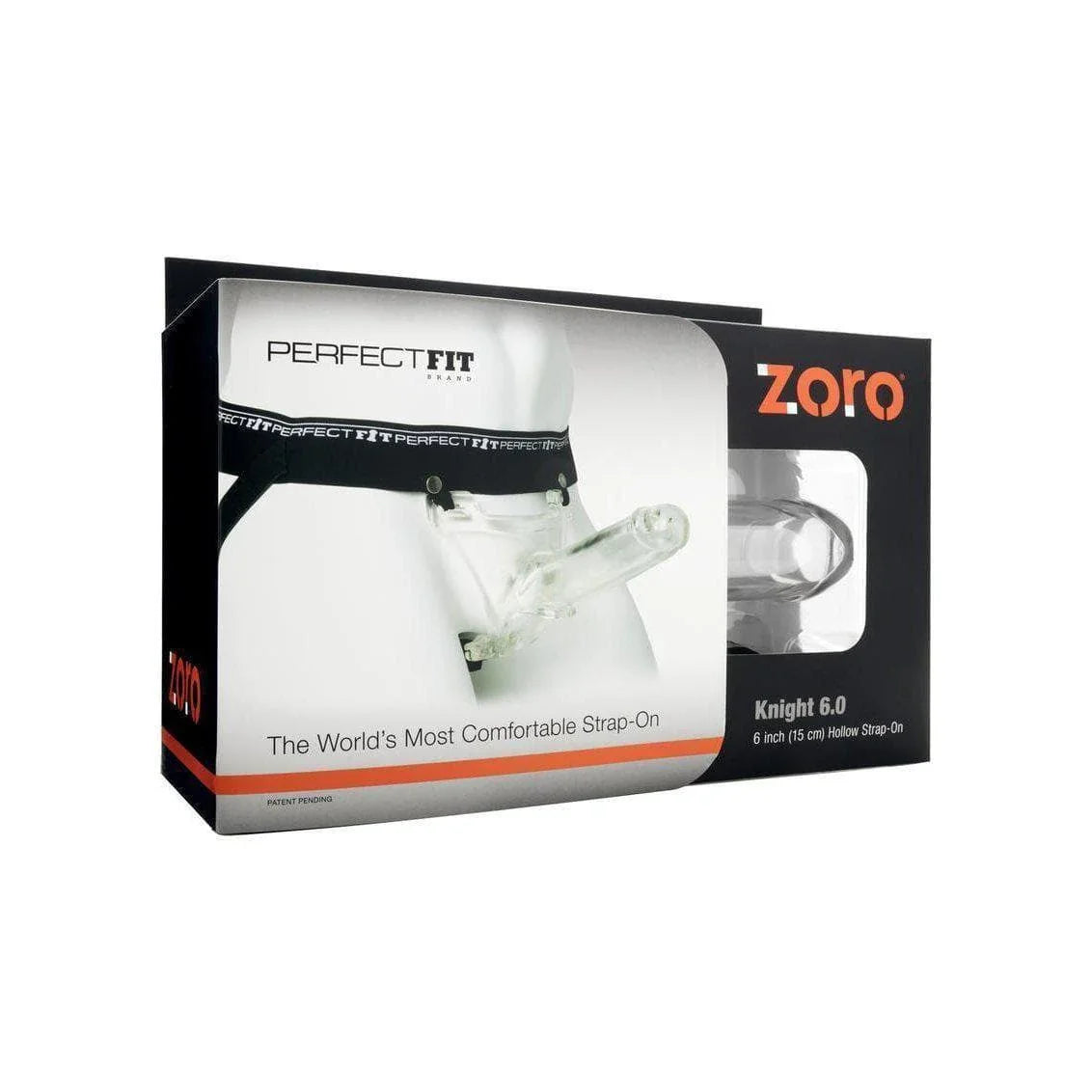 Perfect Fit Zoro Knight 6 Inch Hollow Strap-On - Clear - Romantic Blessings