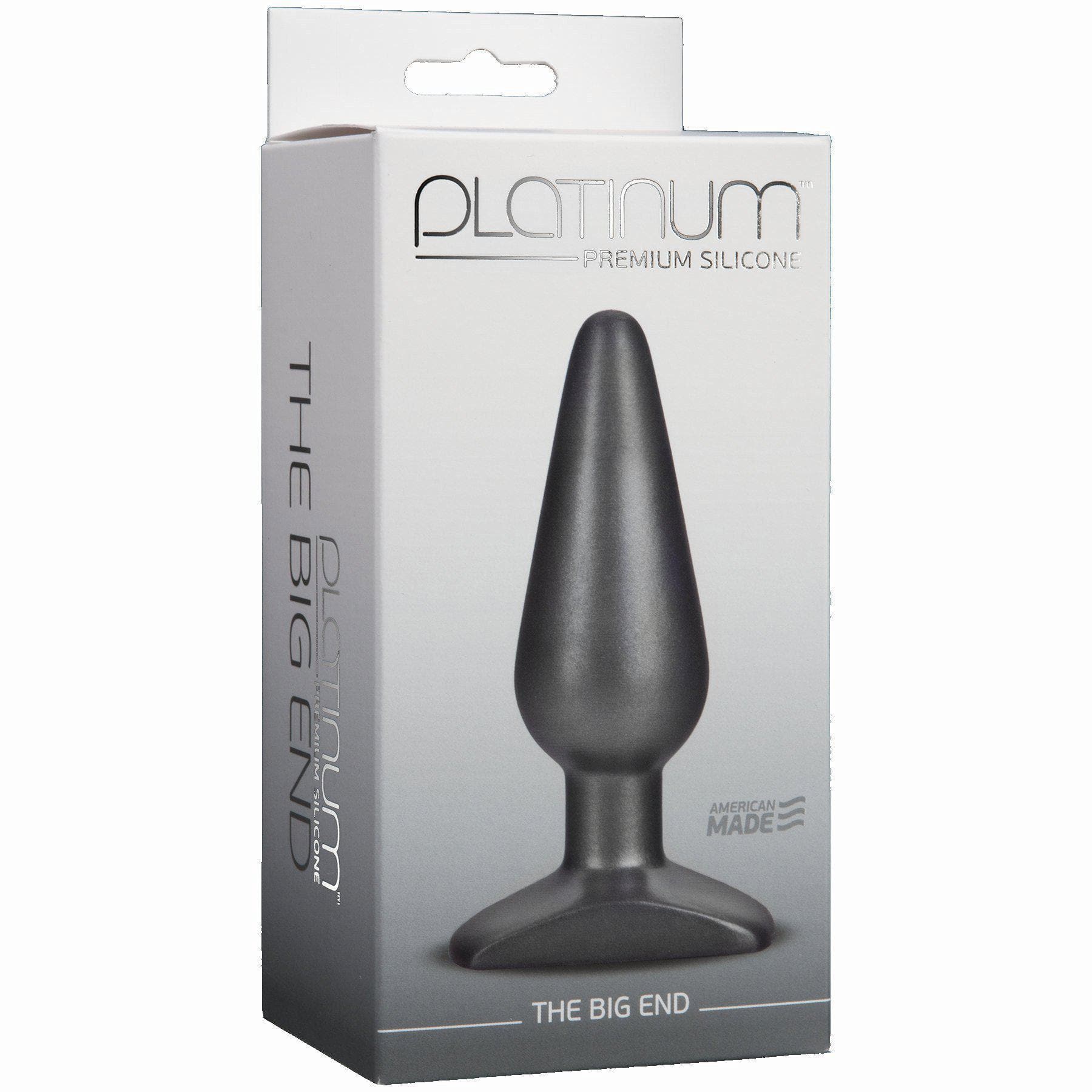 Platinum Premium Health-Grade 100% Silicone Charcoal Big End Butt Plug - Romantic Blessings