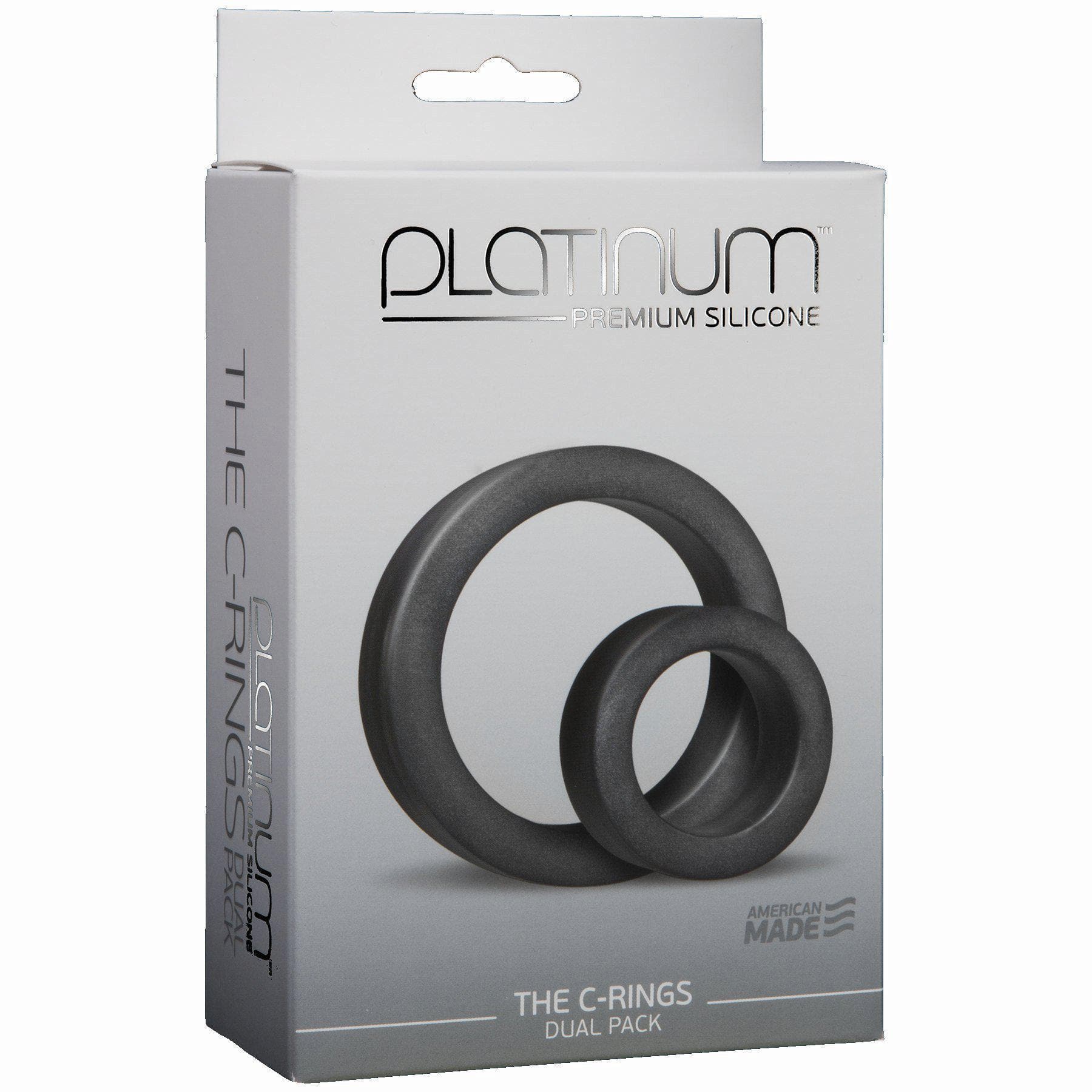 Platinum Premium Health-Grade Silicone Penis Ring 2 Size Pack Erection Enhancer - Romantic Blessings