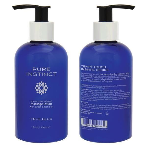 Pure Instinct Pheromone Massage Lotion True Blue 8 Oz - Romantic Blessings