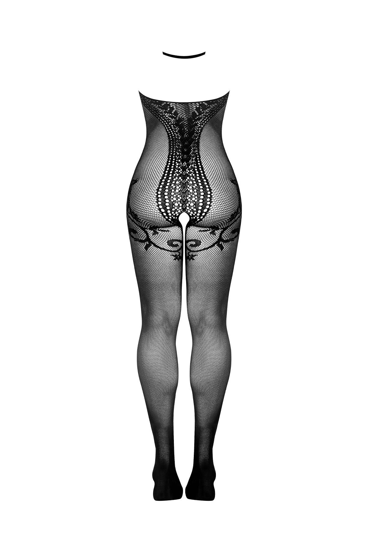 Magic Silk Seamless Halter Bodystocking Black One Size