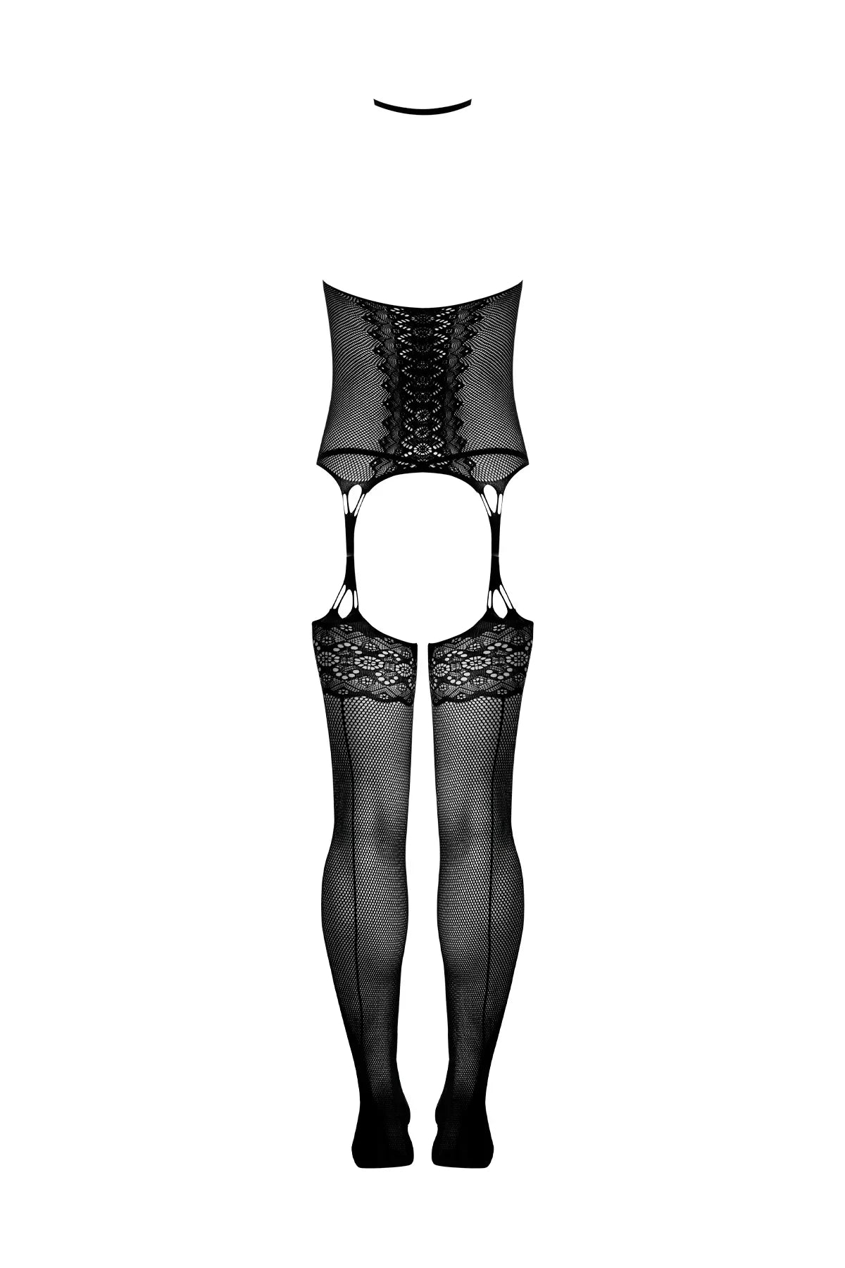 Magic Silk Seamless High-Neck Bodysuit & G-String Black One Size