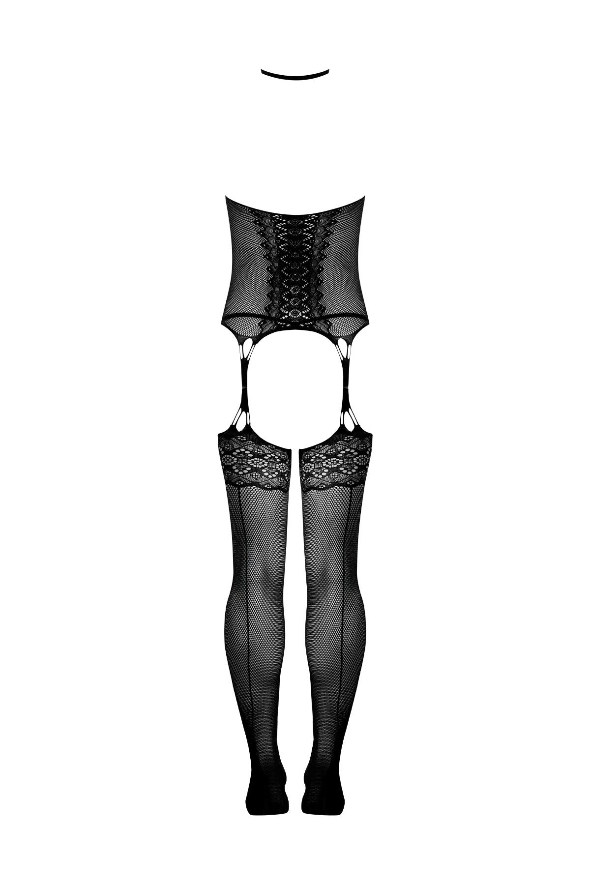Magic Silk Seamless High-Neck Bodysuit & G-String Black One Size