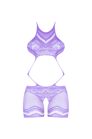 Magic Silk Seamless Crotchless Romper Lavender One Size
