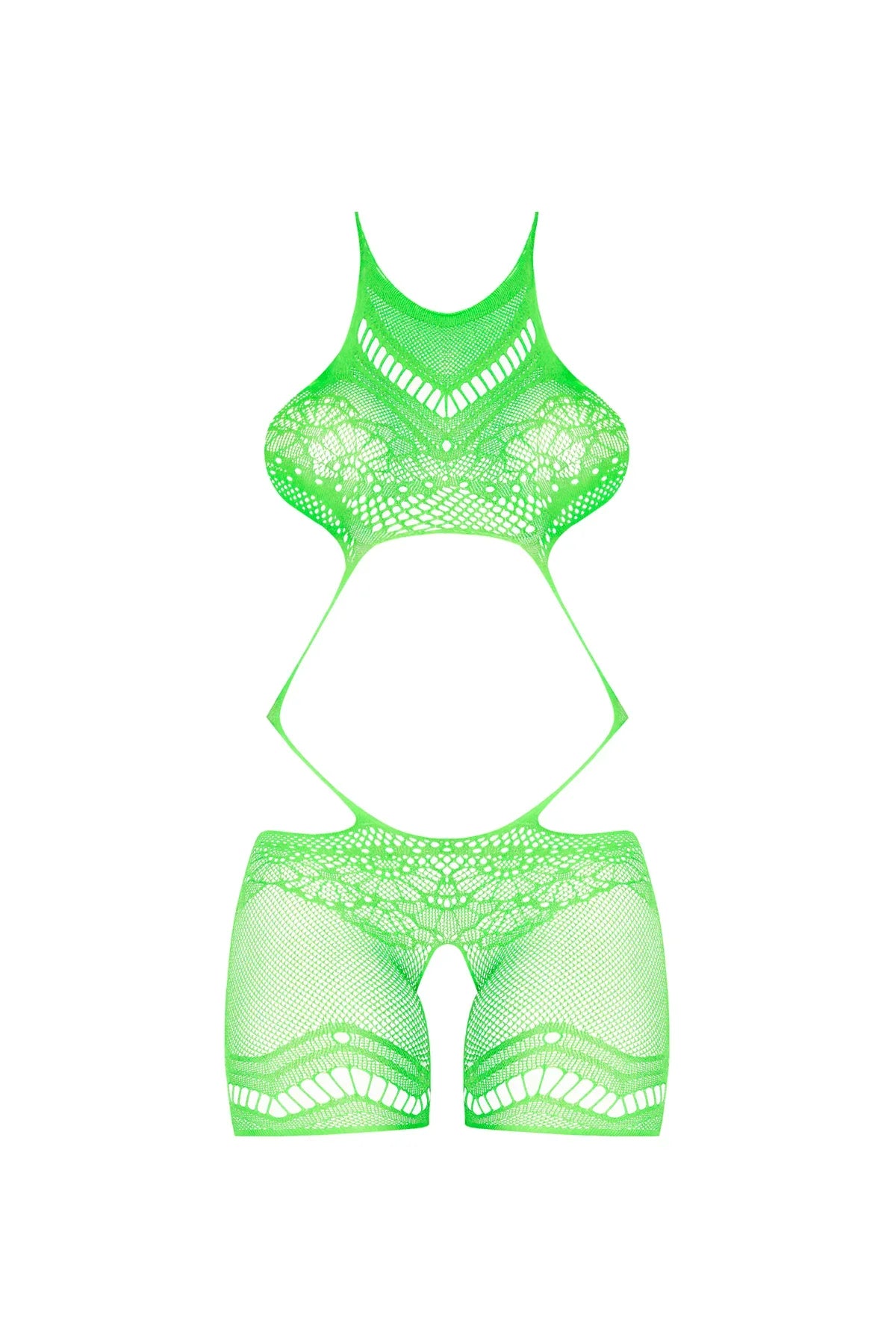Magic Silk Seamless Crotchless Romper Lime One Size