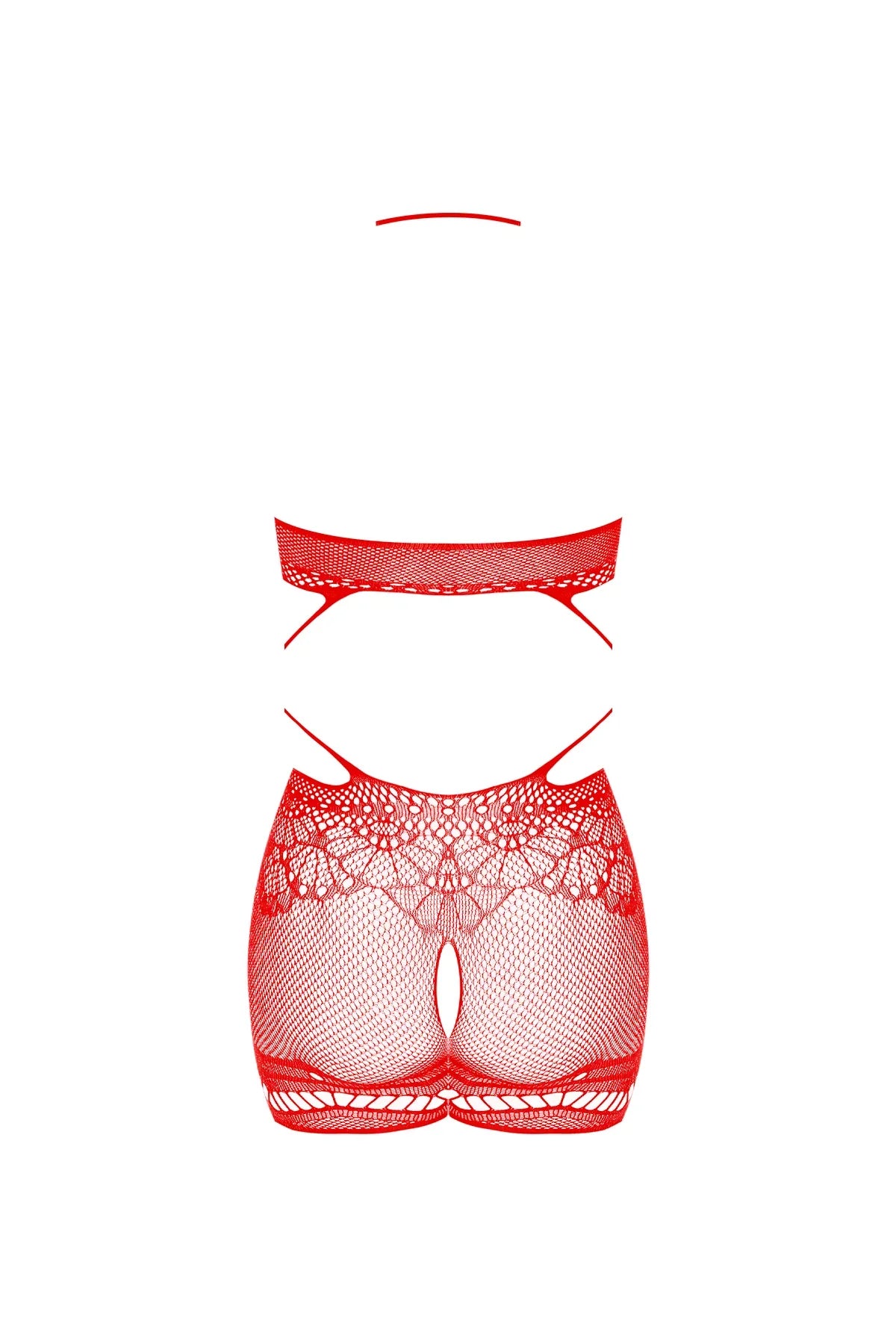 Magic Silk Seamless Crotchless Romper Red One Size