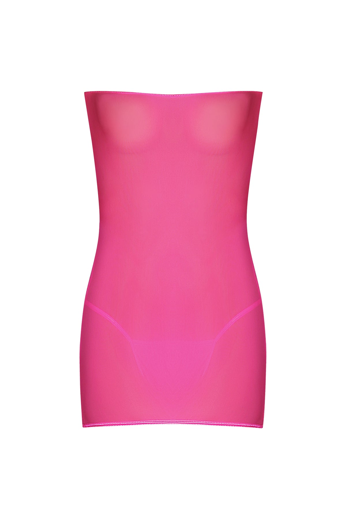 Magic Silk Club Seamless Mesh Dress & G-String Pink One Size