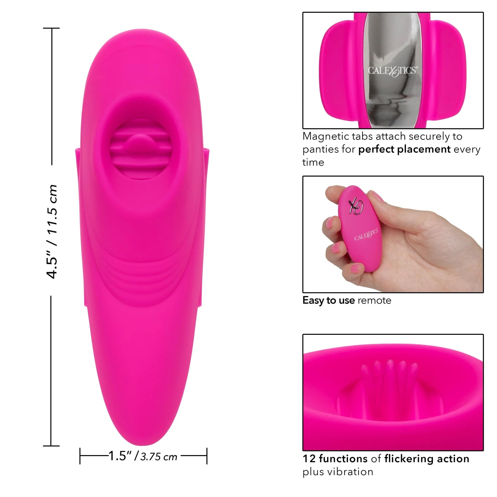 Lock-N-Play Remote Flicker Rechargeable Silicone Panty Teaser Panty Vibe - Romantic Blessings
