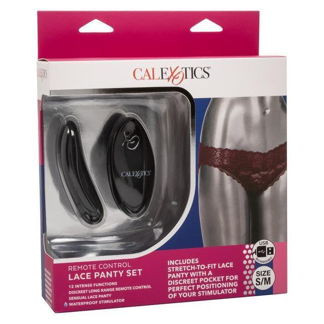 Silicone Rechargeable Lace Panty 3 Piece Vibrator With Remote Control Burgundy - Romantic Blessings