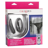 Silicone Rechargeable Lace Thong Panty 3 Piece Vibrator With Remote Control - Romantic Blessings