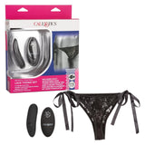 Silicone Rechargeable Lace Thong Panty 3 Piece Vibrator With Remote Control - Romantic Blessings