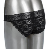 Silicone Rechargeable Lace Panty 3 Piece Vibrator With Remote Control Black - Romantic Blessings