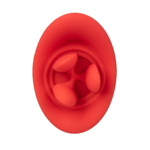 French Kiss Suck & Play Rechargeable Silicone Interchangeable Clit Stimulator Set Red - Romantic Blessings