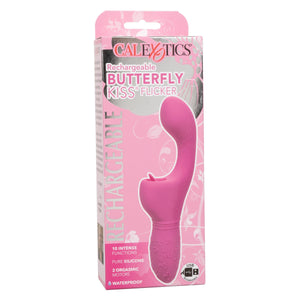 Rechargeable Butterfly Kiss Silicone Flicker G Spot and Clit Vibrating Teaser - Romantic Blessings