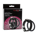 Leather Adjustable Ball Spreader Penis and Scrotum Ring Erection Enhancer - Romantic Blessings