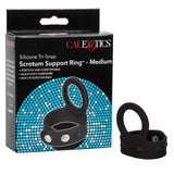 Silicone Tri-Snap Adjustable Scrotum Support with Penis Ring - Romantic Blessings