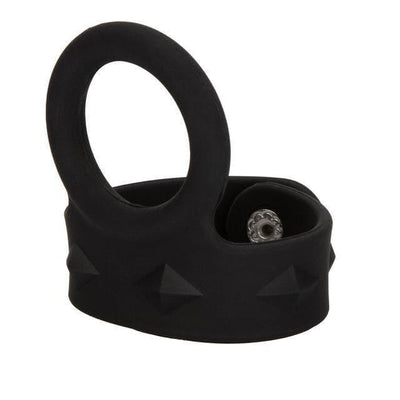 Silicone Tri-Snap Adjustable Scrotum Support with Penis Ring - Romantic Blessings