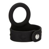 Silicone Tri-Snap Adjustable Scrotum Support with Penis Ring - Romantic Blessings