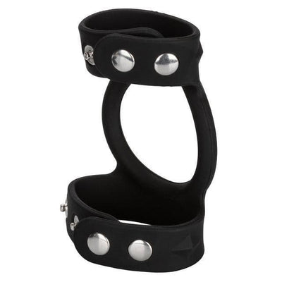 Silicone Tri-Snap Adjustable Penis and Ball Cage Penis Ring - Romantic Blessings