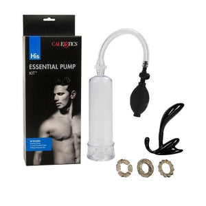 His Essential Erection Enhancement Kit with Penis Pump, Prostate Probe & Penis Ring - Romantic Blessings