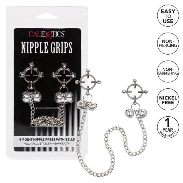 Nipple Grips 4-Point Nipple Press with Bells - Romantic Blessings