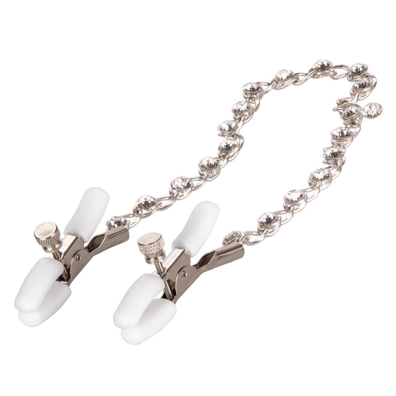 Nipple Play Crystal Chain Adjustable Nipple Clamps - Romantic Blessings