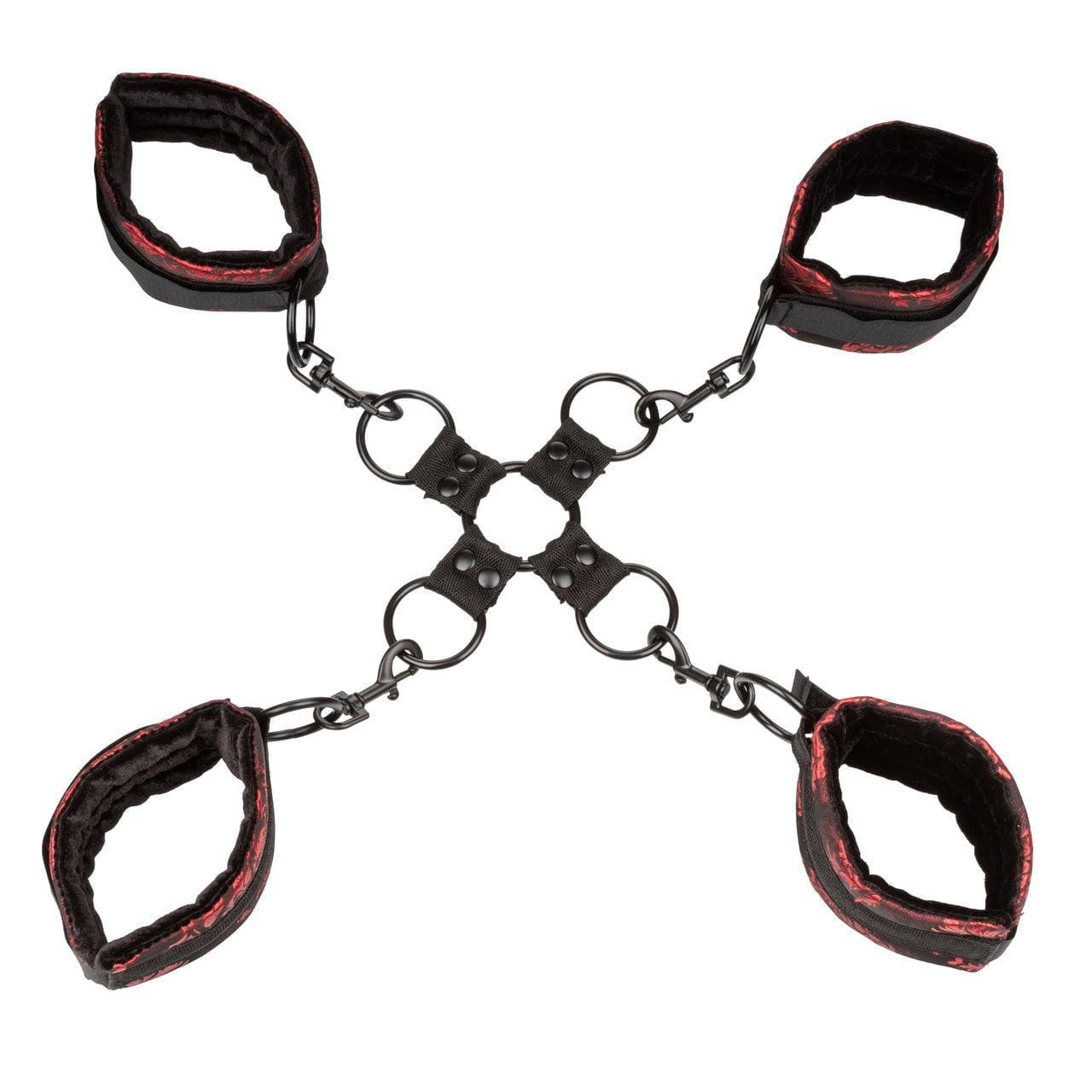 Scandal Hog Tie Restraint for Couples Erotic Role Play Red/Black - Romantic Blessings