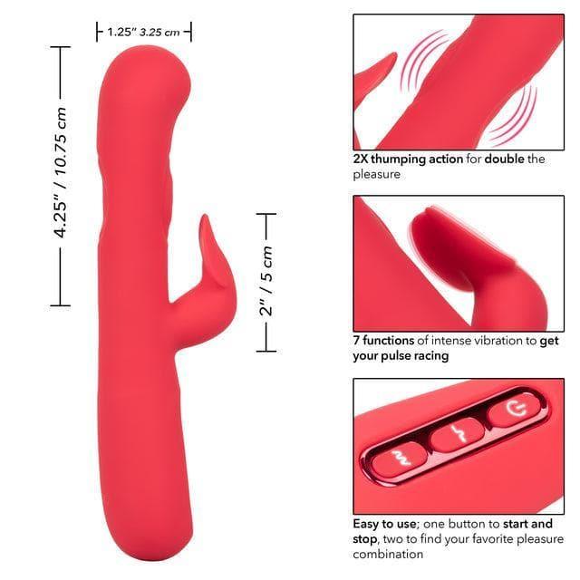 Throb Flutter Silicone Rechargeable Multi Function Thumping Vibrator - Romantic Blessings