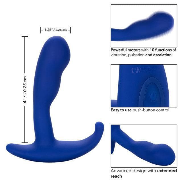 Admiral Advanced Silicone Curved 10 Function Dual Motor Prostate Probe Blue - Romantic Blessings