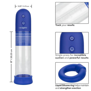Admiral Rechargeable Rock Hard Automatic Penis Pump Kit Blue - Romantic Blessings