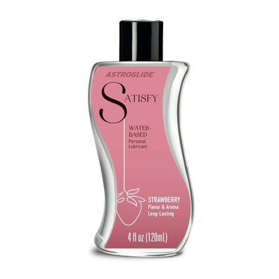 Astroglide Satisfy Strawberry Adult Retail Only Quality Lubricant 4 oz - Romantic Blessings