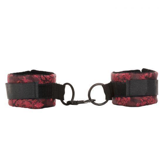 Scandal Universal Adjustable Velcro Style Cuffs Red/Black for Couples Role Play - Romantic Blessings