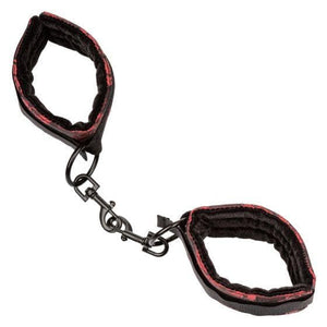 Scandal Universal Adjustable Velcro Style Cuffs Red/Black for Couples Role Play - Romantic Blessings
