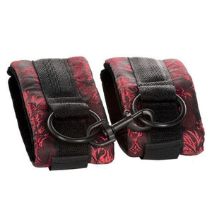 Scandal Universal Adjustable Velcro Style Cuffs Red/Black for Couples Role Play - Romantic Blessings