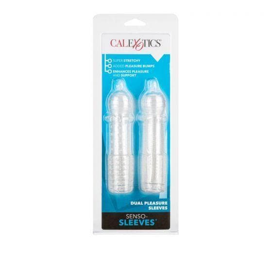 Senso 2 Pack Silicone Ribbed and Noduled Penis Erection Enhancement Sleeves - Romantic Blessings
