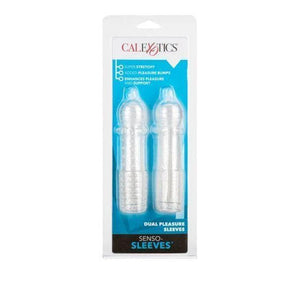 Senso 2 Pack Silicone Ribbed and Noduled Penis Erection Enhancement Sleeves - Romantic Blessings