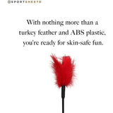 Sex & Mischief 7 inch Feather Tickler for Couples Sensual and Adventurous Play - Romantic Blessings