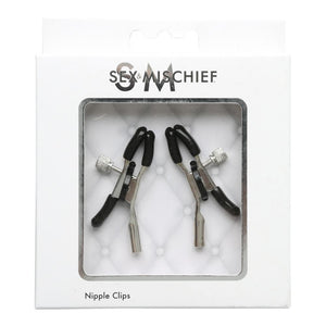 Sex & Mischief Adjustable Couples Sexperiments Rubber Tipped Soft Pad Nipple Clips For Him and Her - Romantic Blessings