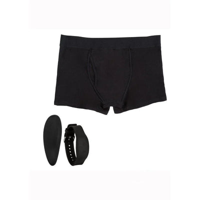 Silicone Rechargeable Boxer Brief Panty 3 pc Vibrator With Remote Control - Romantic Blessings