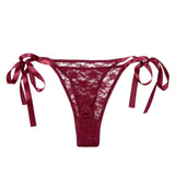 Silicone Rechargeable Lace Thong Panty 3 Piece Vibrator With Remote Control - Romantic Blessings