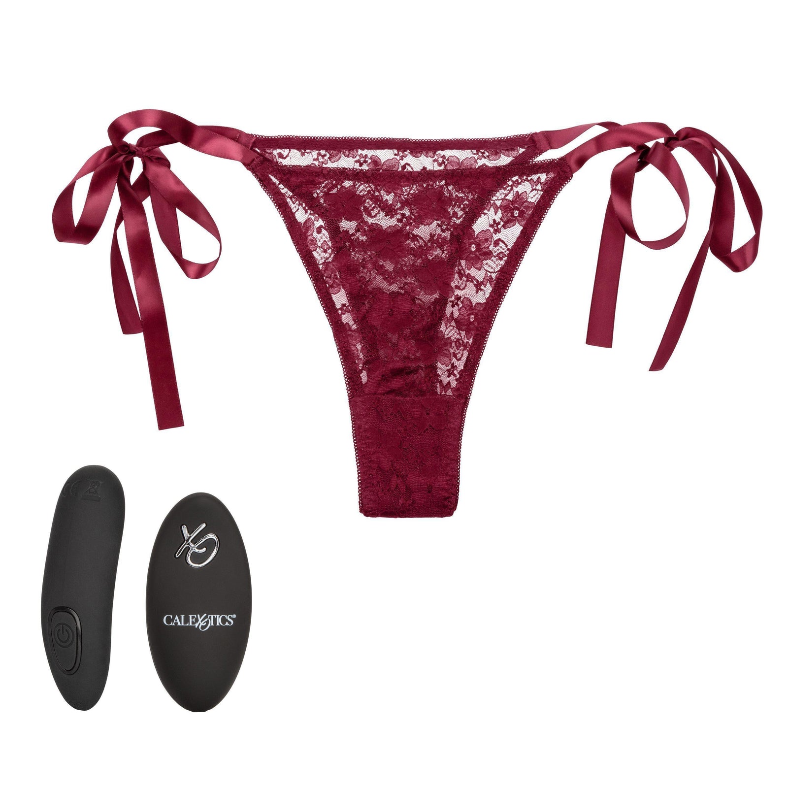 Silicone Rechargeable Lace Thong Panty 3 Piece Vibrator With Remote Control - Romantic Blessings