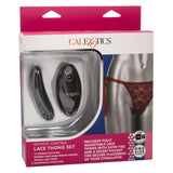 Silicone Rechargeable Lace Thong Panty 3 Piece Vibrator With Remote Control - Romantic Blessings