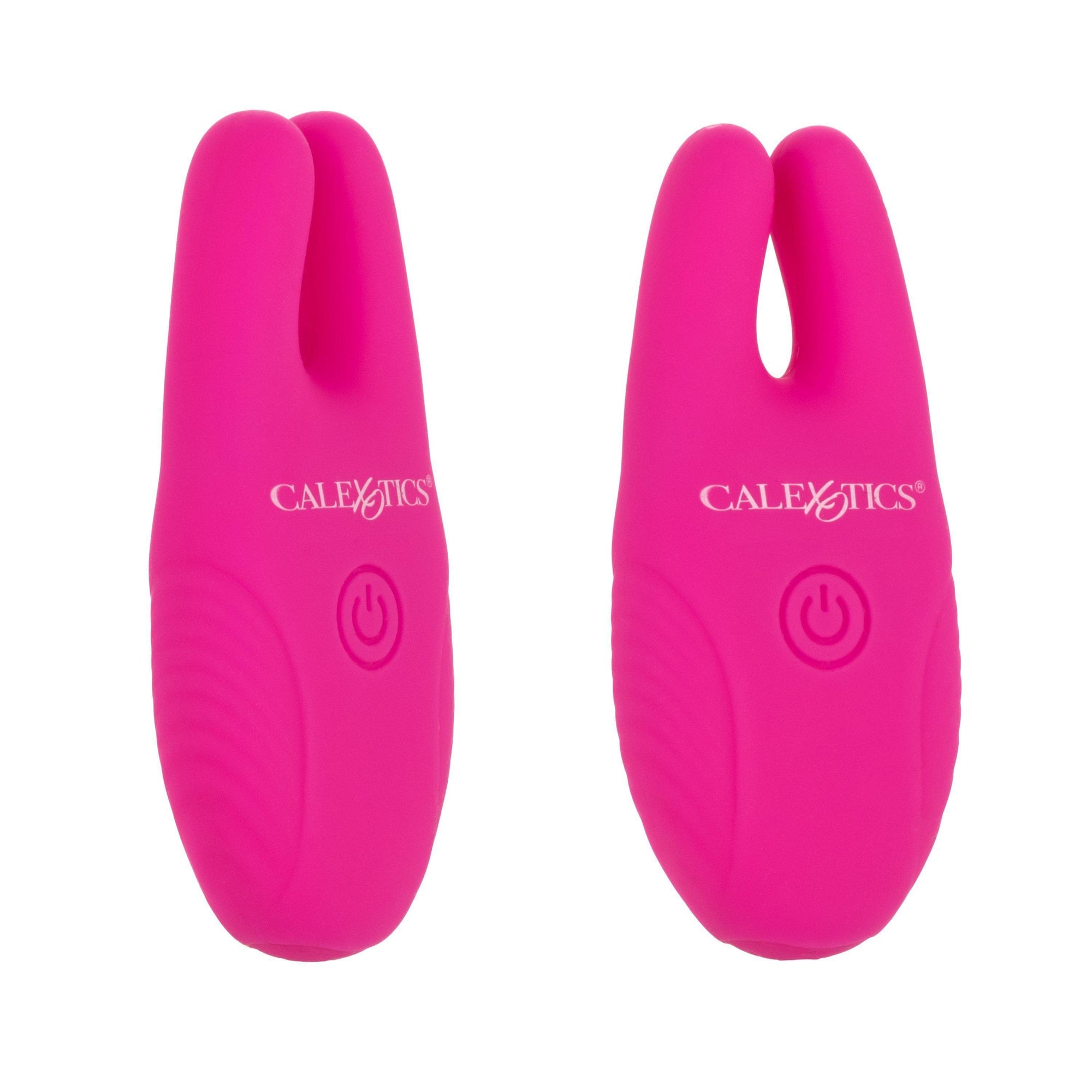 Silicone Remote Rechargeable 12 Function Vibrating Nipple Clamps - Romantic Blessings