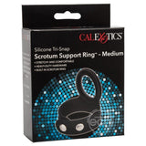 Silicone Tri-Snap Adjustable Scrotum Support with Penis Ring - Romantic Blessings